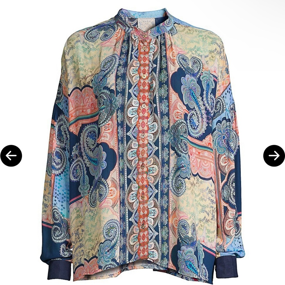 Johnny Was Silk Blouse